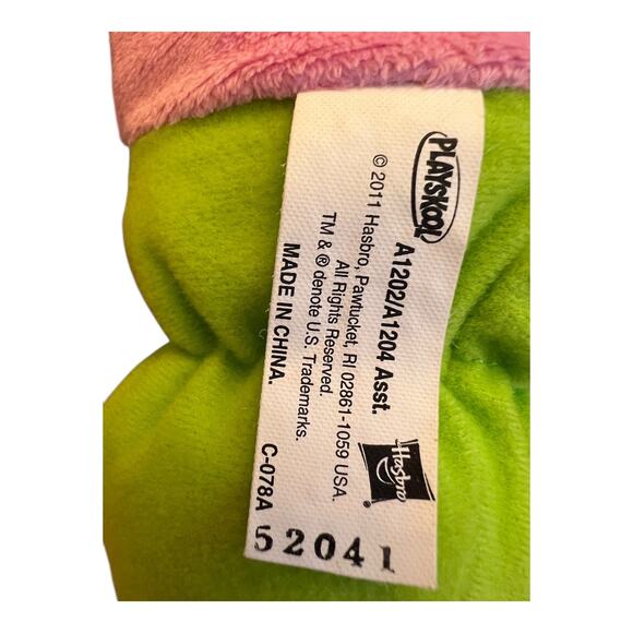 Playskool Lullaby Glow Worm Bug Musical Light Up Plush Pink Toy Hasbro 10" Works - Picture 3 of 5